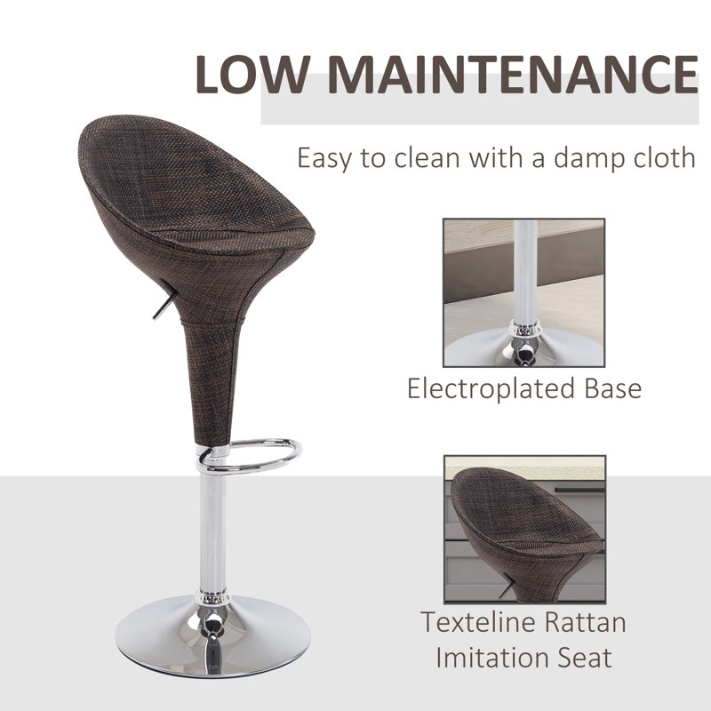 Orren Ellis Galeton Swivel Adjustable Height Stool & Reviews Wayfair